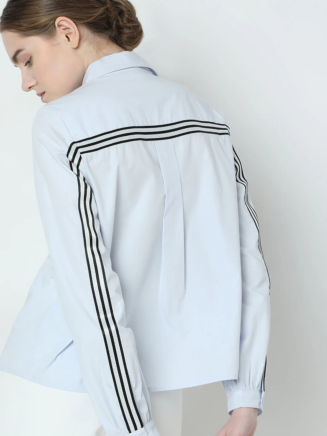 Sky Blue Cotton Shirt - Image 8