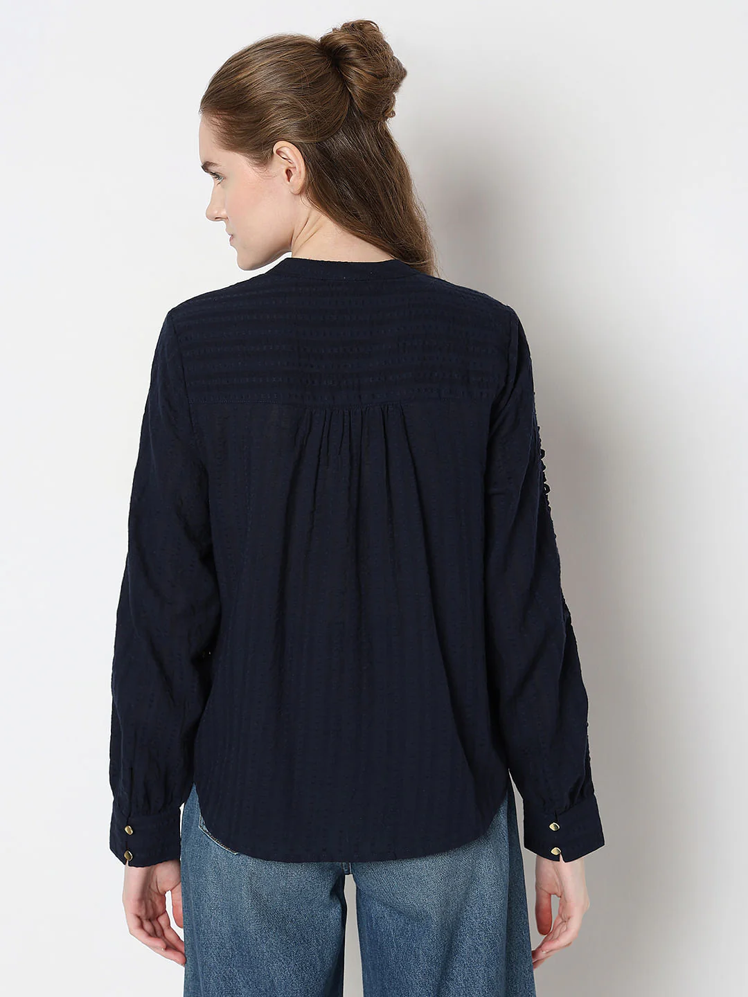 Navy Blue Cotton Top - Image 4