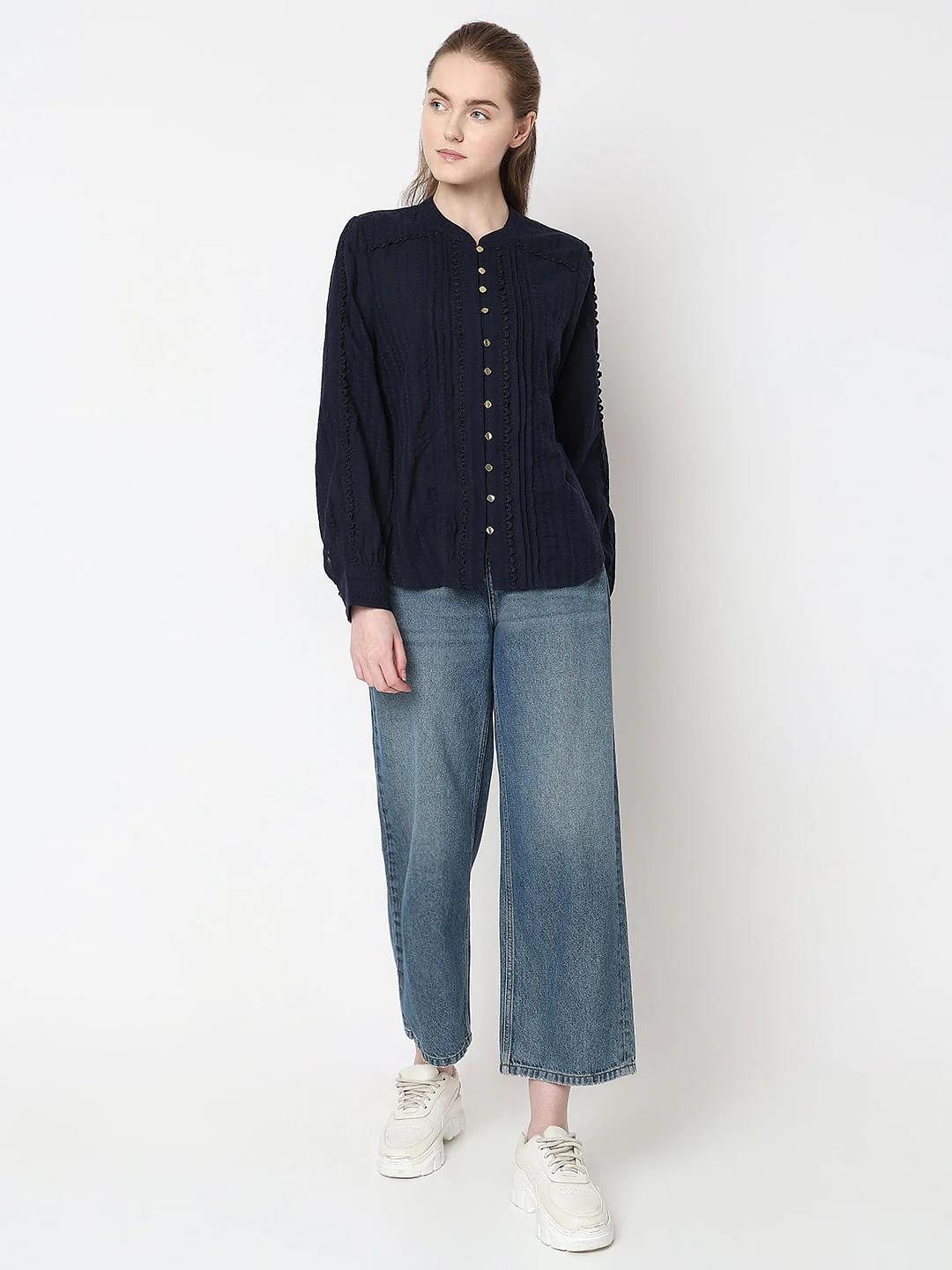 Navy Blue Cotton Top - Image 5