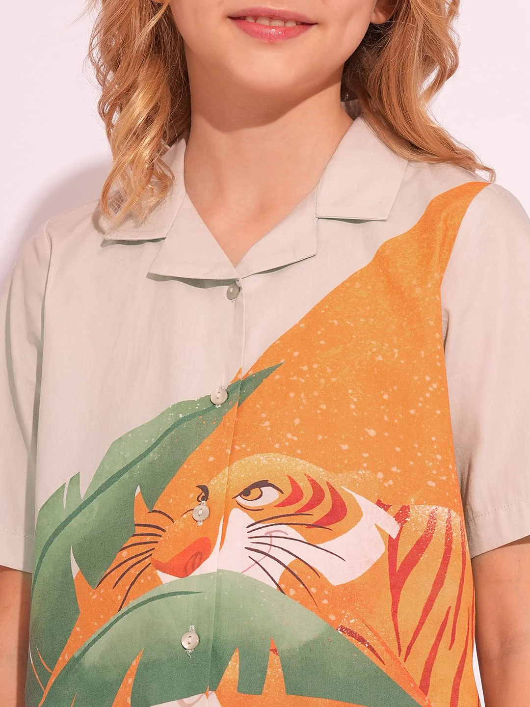X Jungle Book Beige Printed Short Sleeves Shirt - Image 4