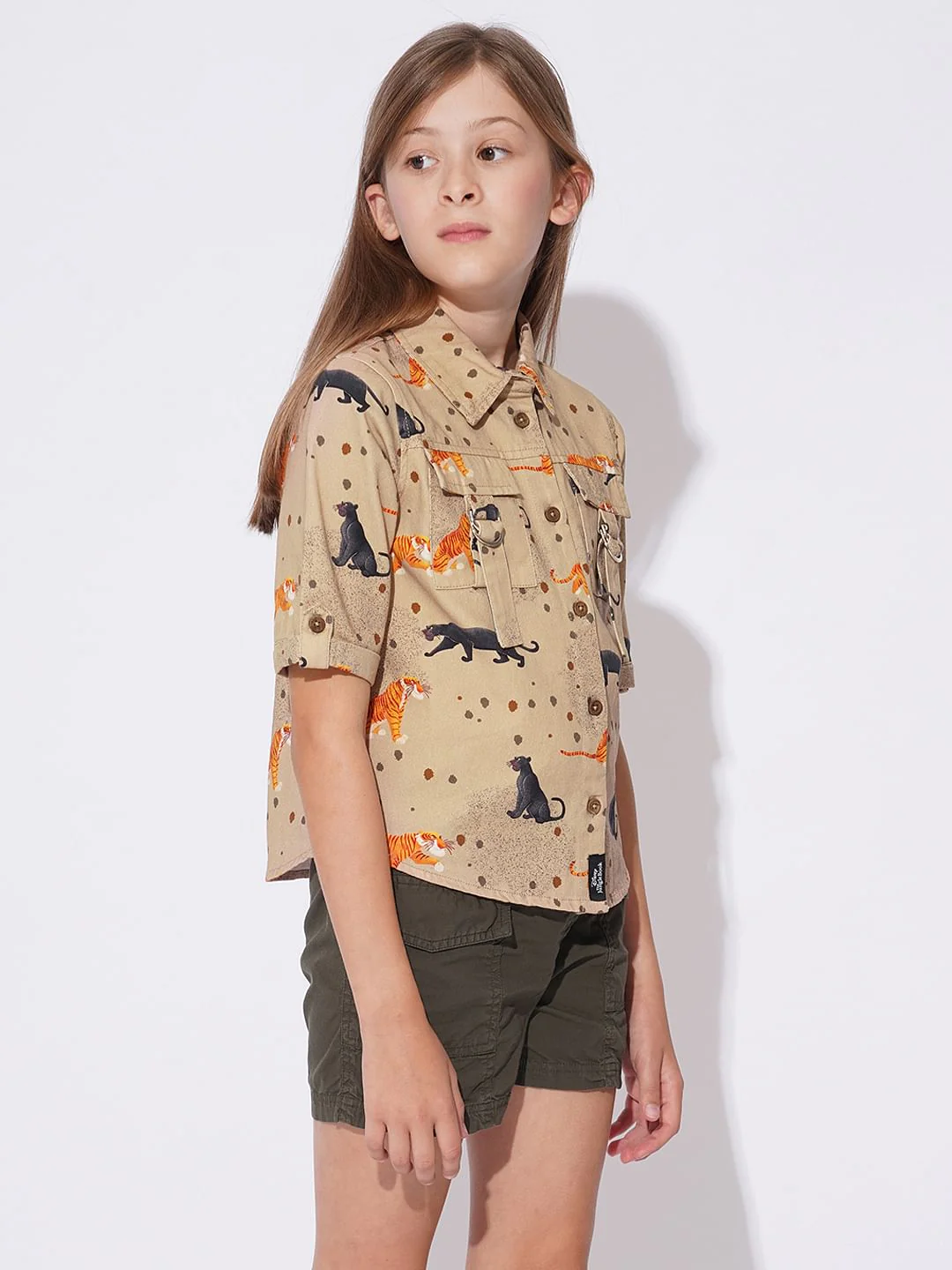 Girls Beige Jungle Book Print Shirt - Image 2