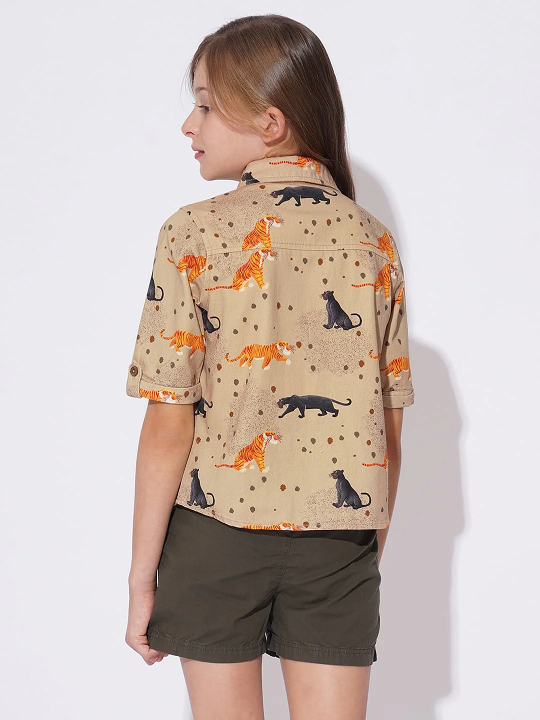 Girls Beige Jungle Book Print Shirt - Image 3