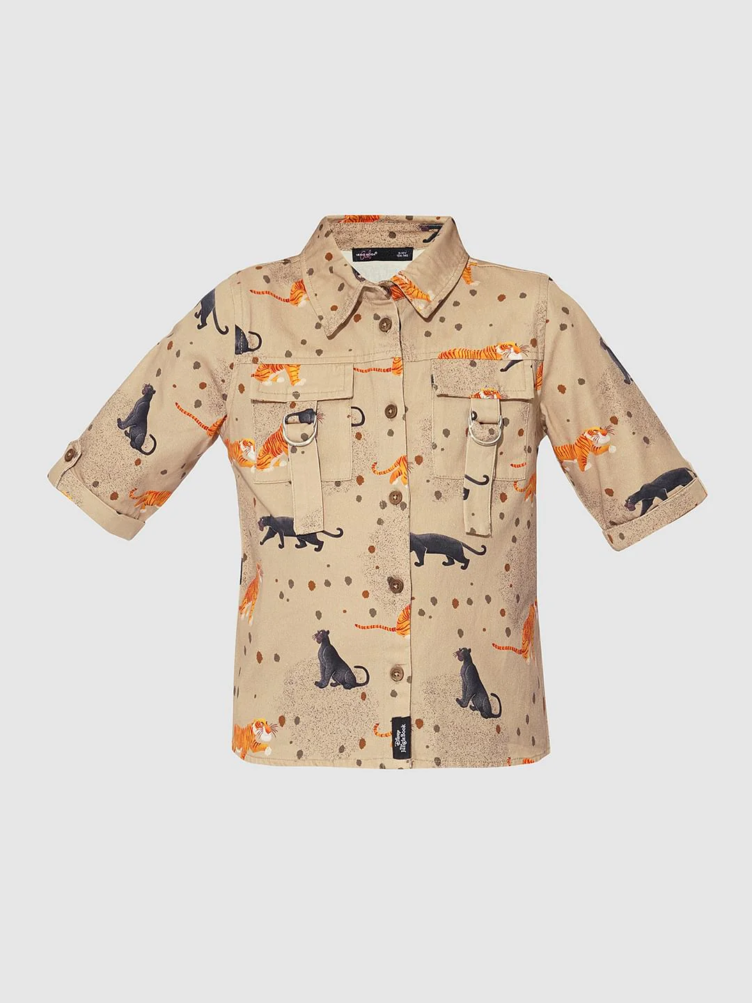 Girls Beige Jungle Book Print Shirt - Image 6