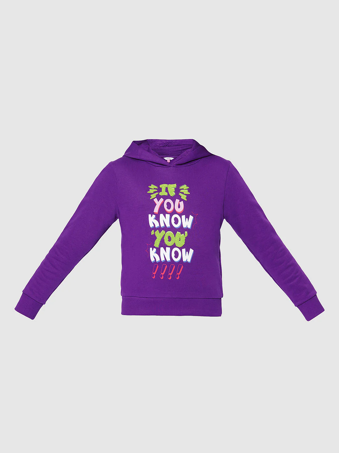 Girls Purple Hooded Sweatshirt - Image 6