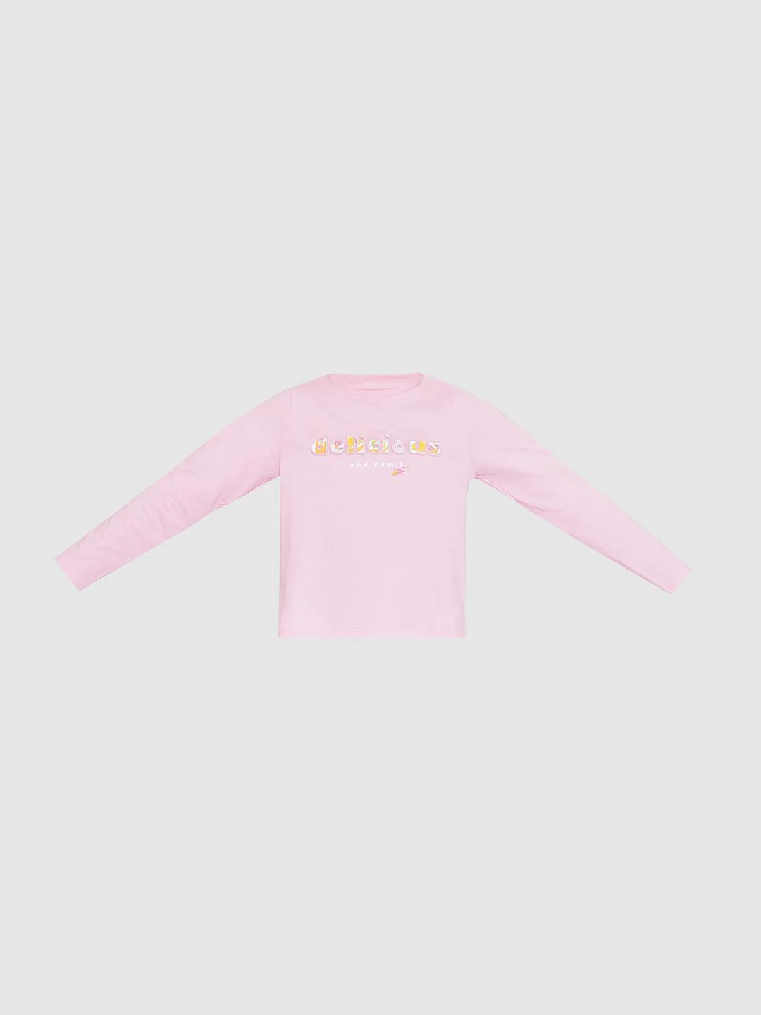 Girls Pink Embossed Text T-Shirt - Image 6