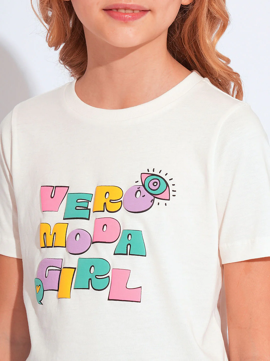 Girls White Logo Print T-Shirt - Image 4