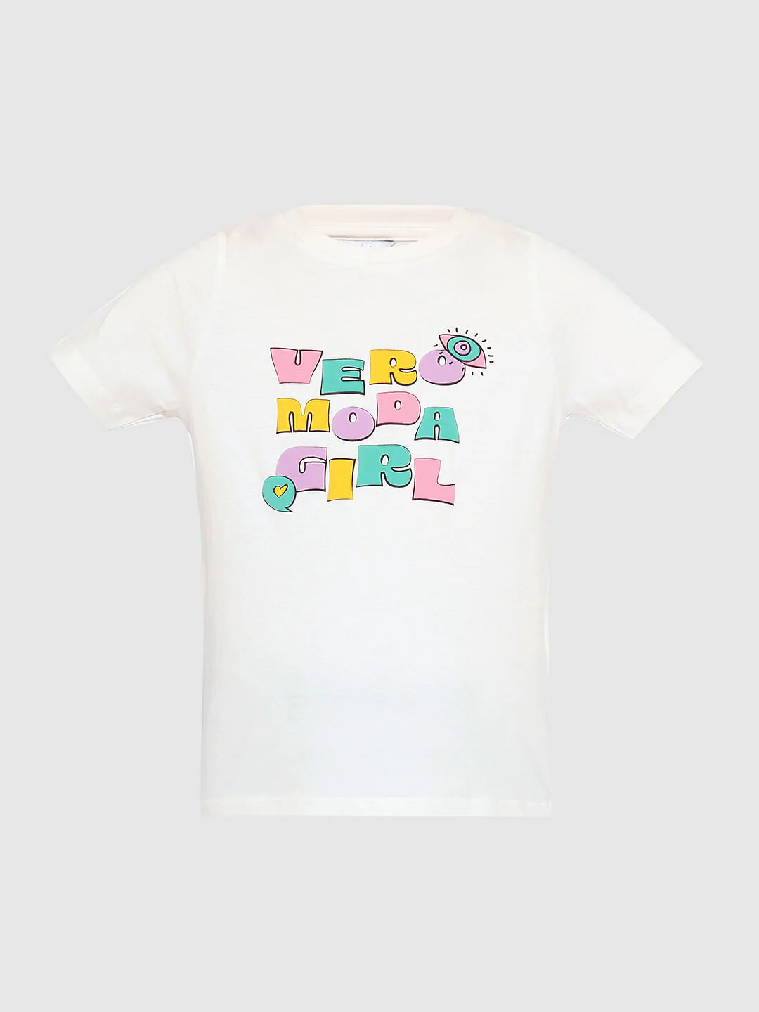 Girls White Logo Print T-Shirt - Image 6