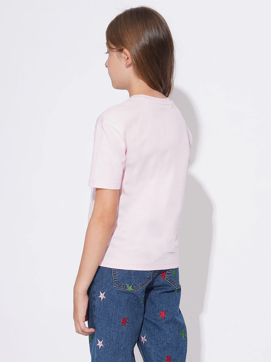 Girls Pink Printed T-Shirt - Image 3
