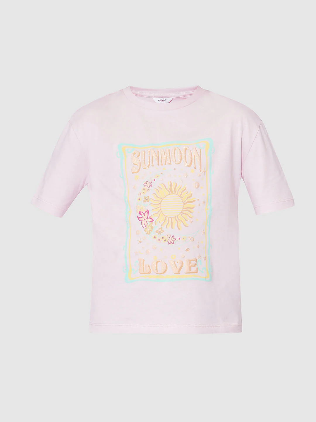 Girls Pink Printed T-Shirt - Image 6