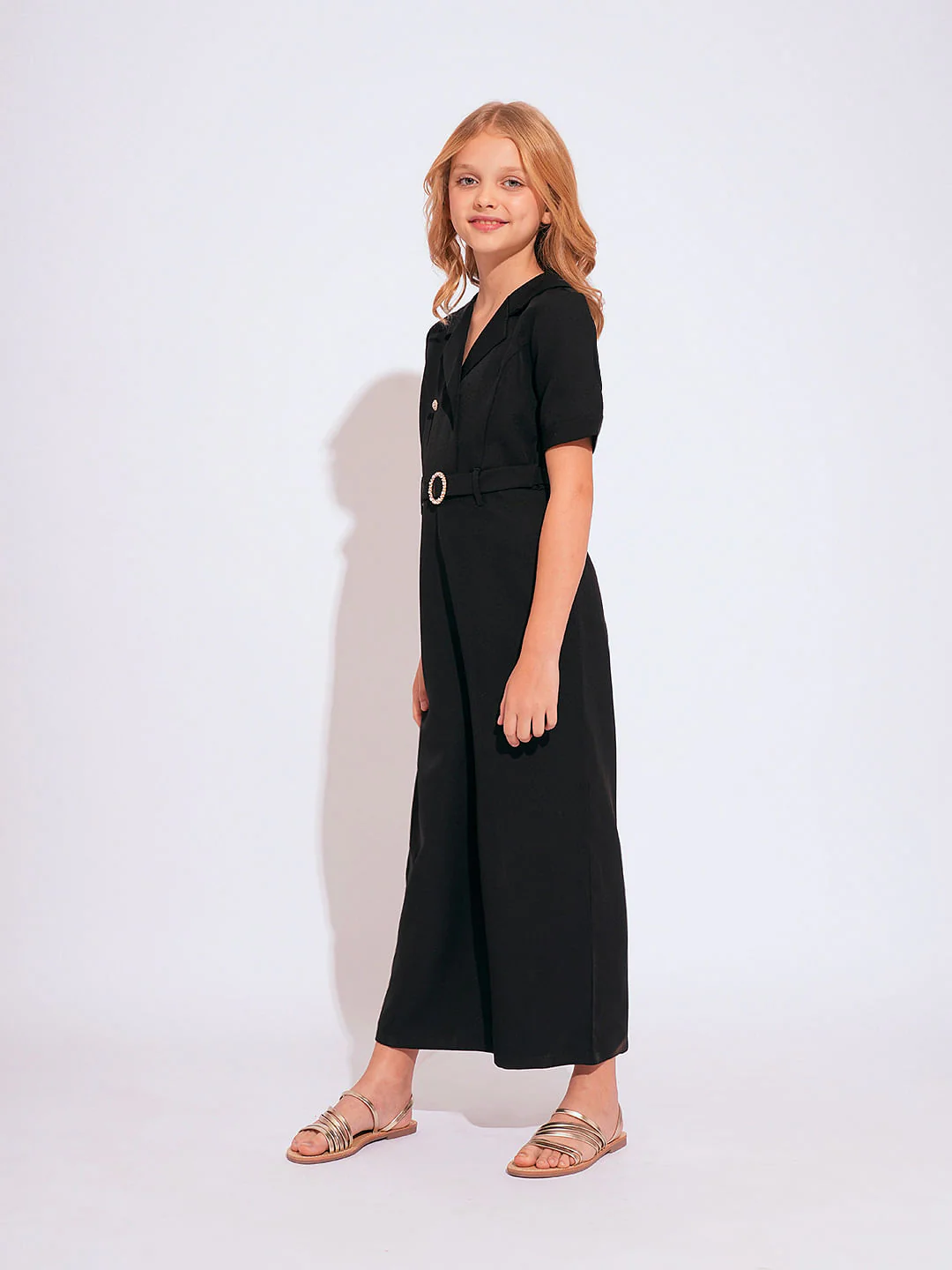 Girls Black Jumpsuit - Image 2