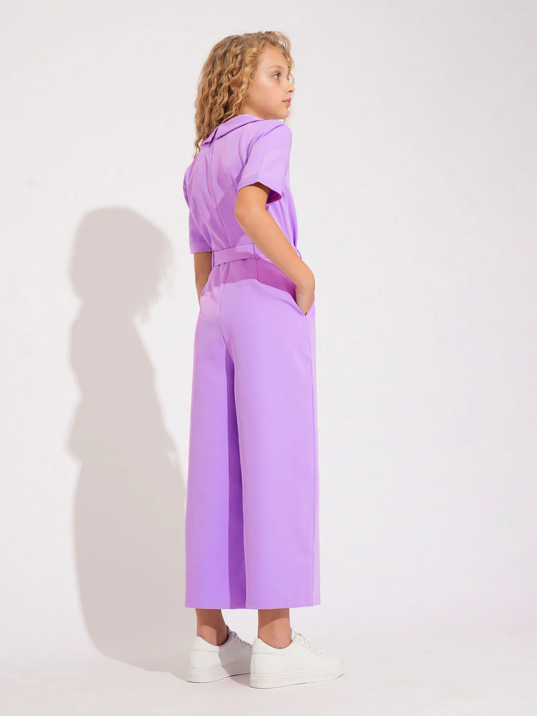 Girls Purple Jumpsuit - Image 3