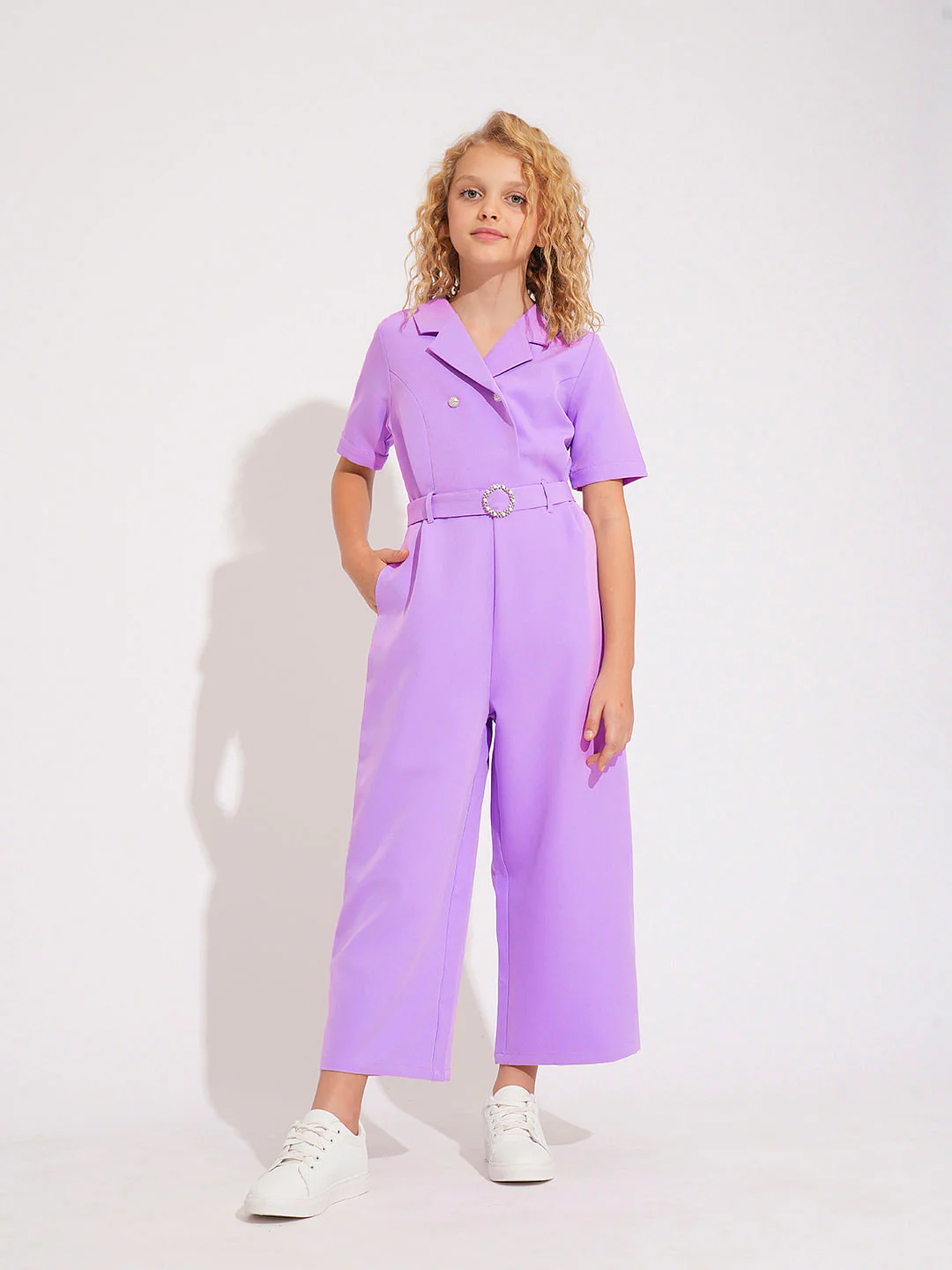 Girls Purple Jumpsuit - Image 5