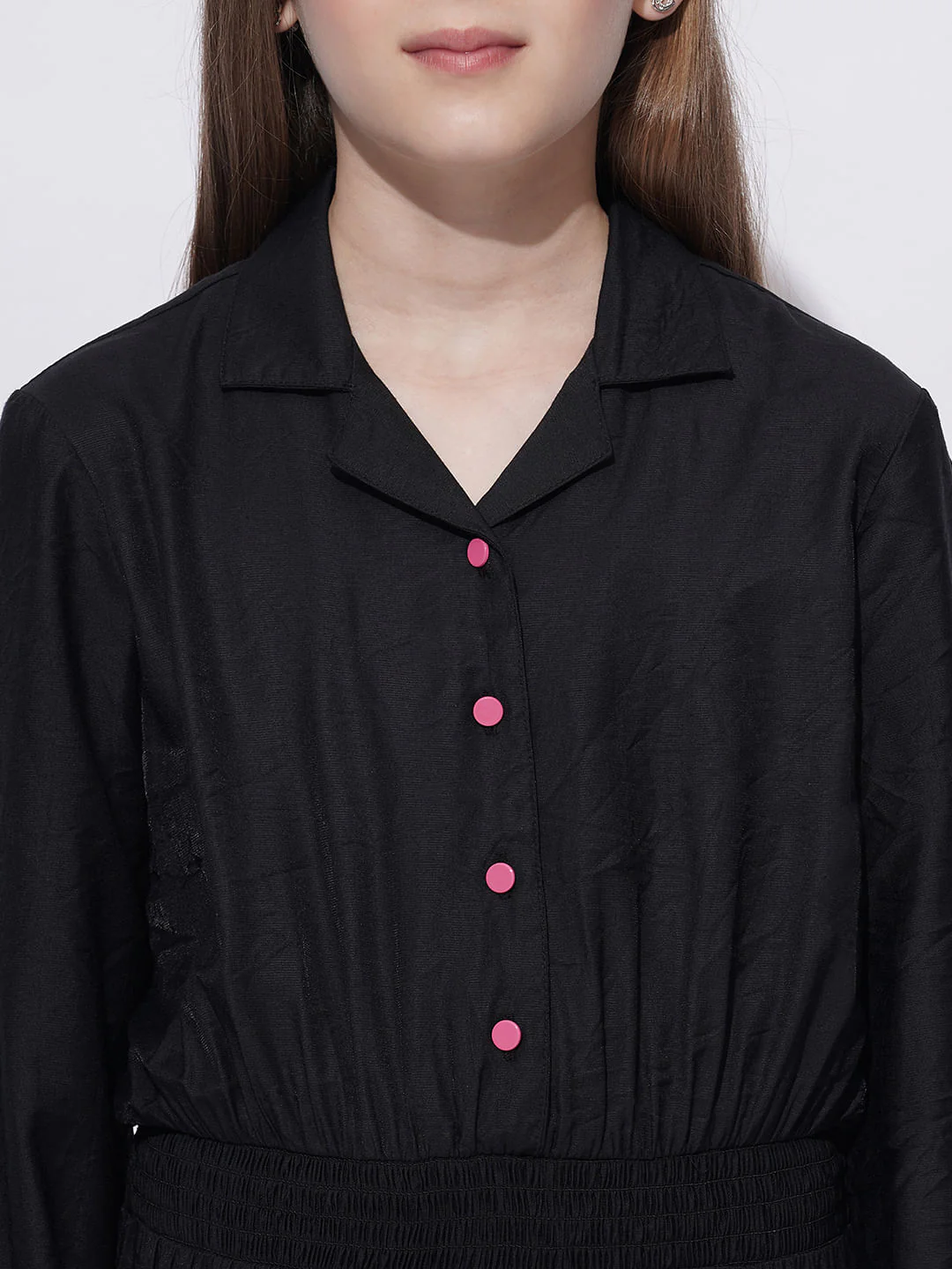 Girls Black Parachute Fit Jumpsuit - Image 4