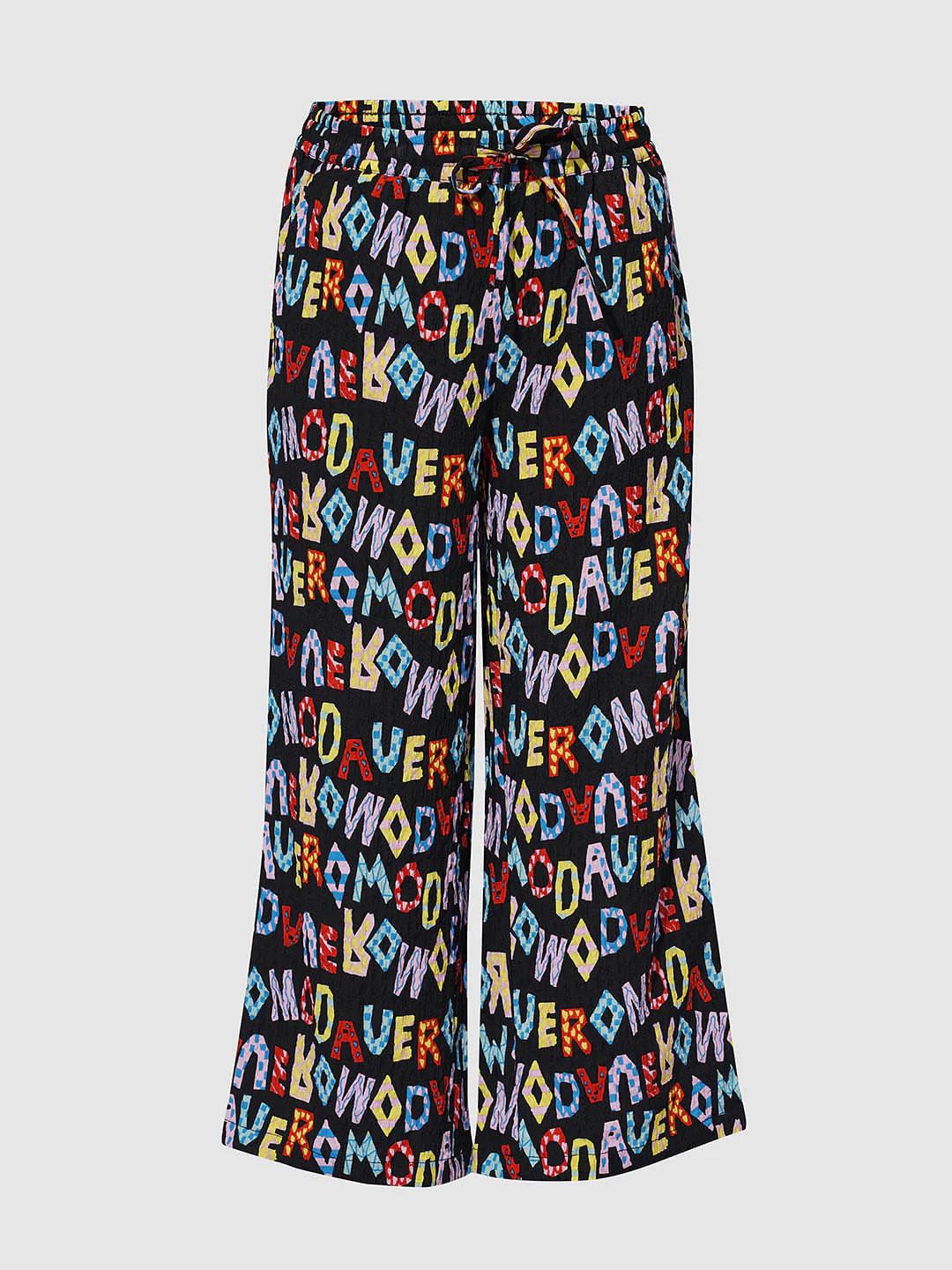 Girls Black Alphabet Print Co-Ord Set Pants - Image 5
