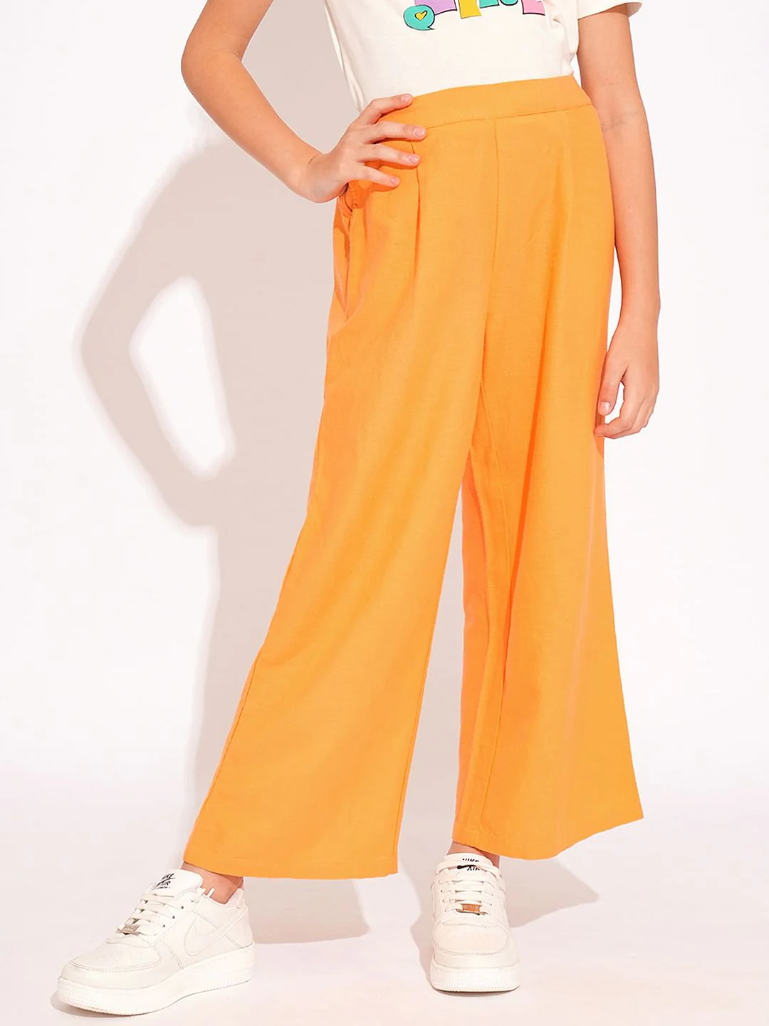 Girls Orange Co-Ord Set Pants - Image 2