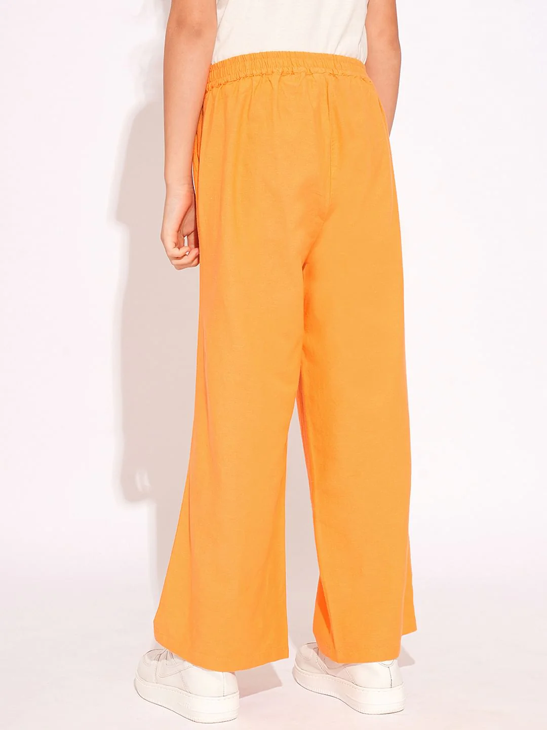 Girls Orange Co-Ord Set Pants - Image 3