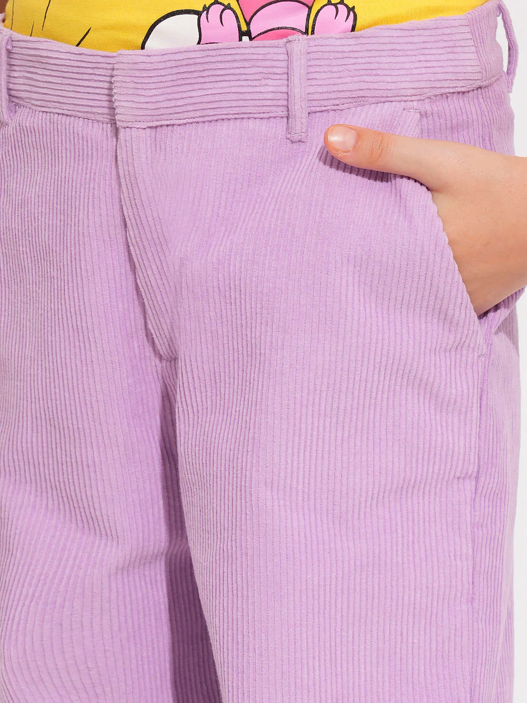 Girls Purple Corduroy Pants - Image 4