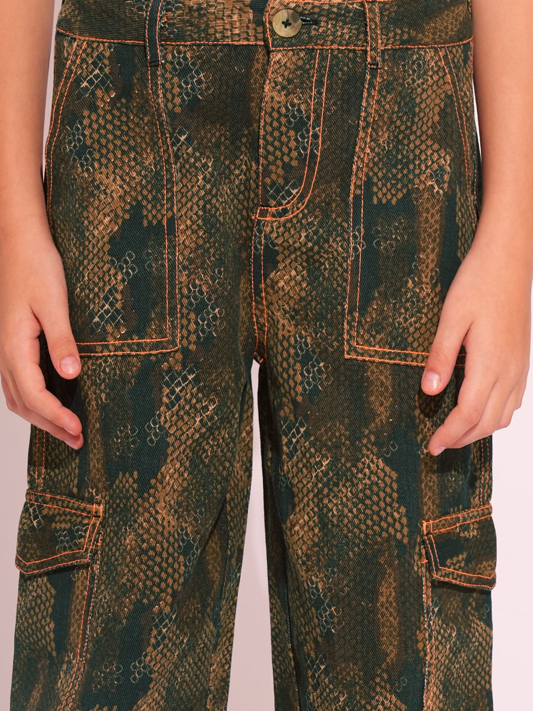 X Jungle Book Green Animal Print Straight Fit Pants - Image 4