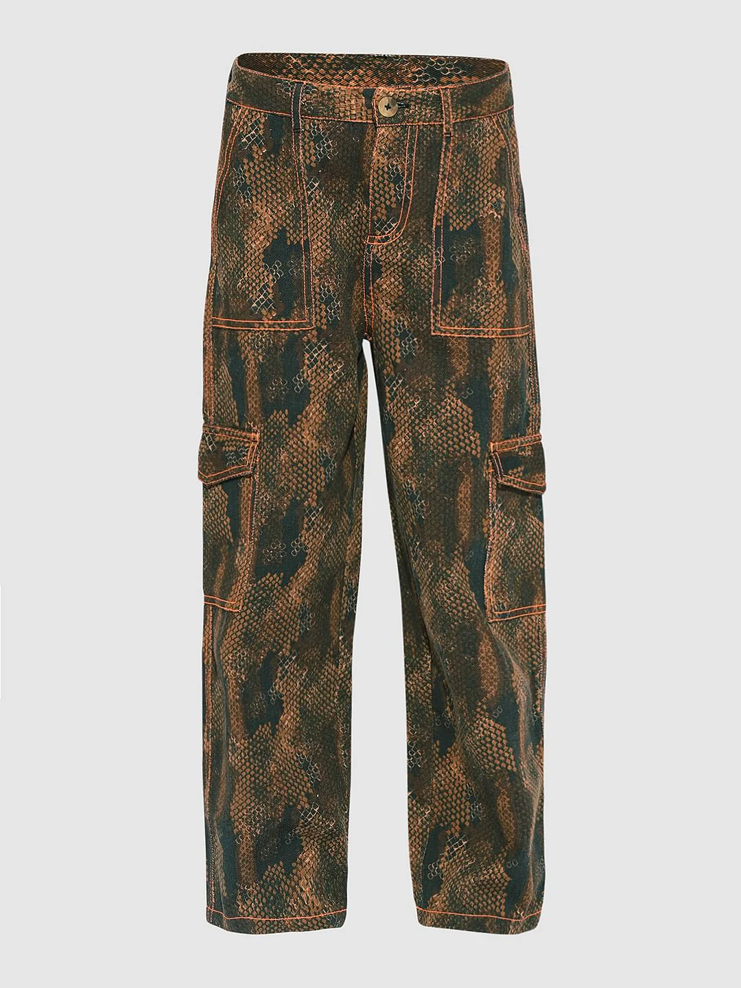 X Jungle Book Green Animal Print Straight Fit Pants - Image 5