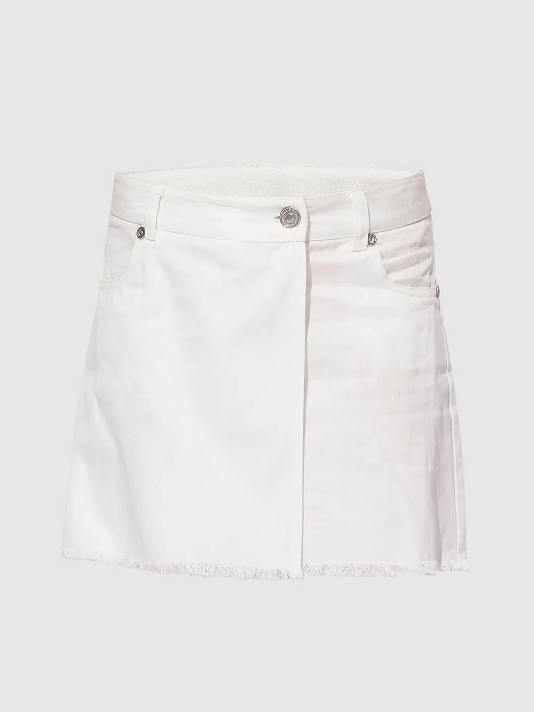 Girls White Denim Skorts - Image 5
