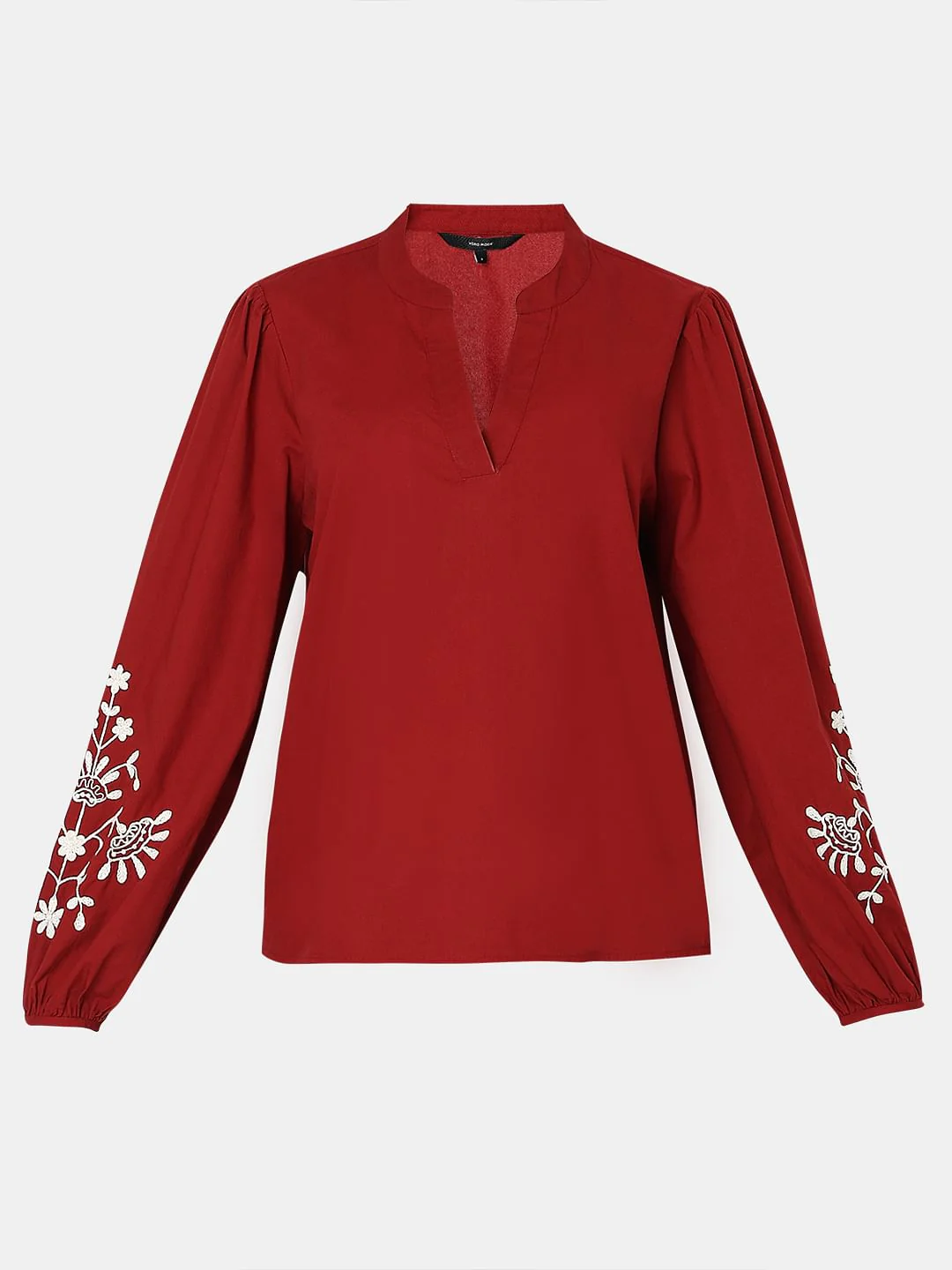 Deep Red Printed Top - Image 7