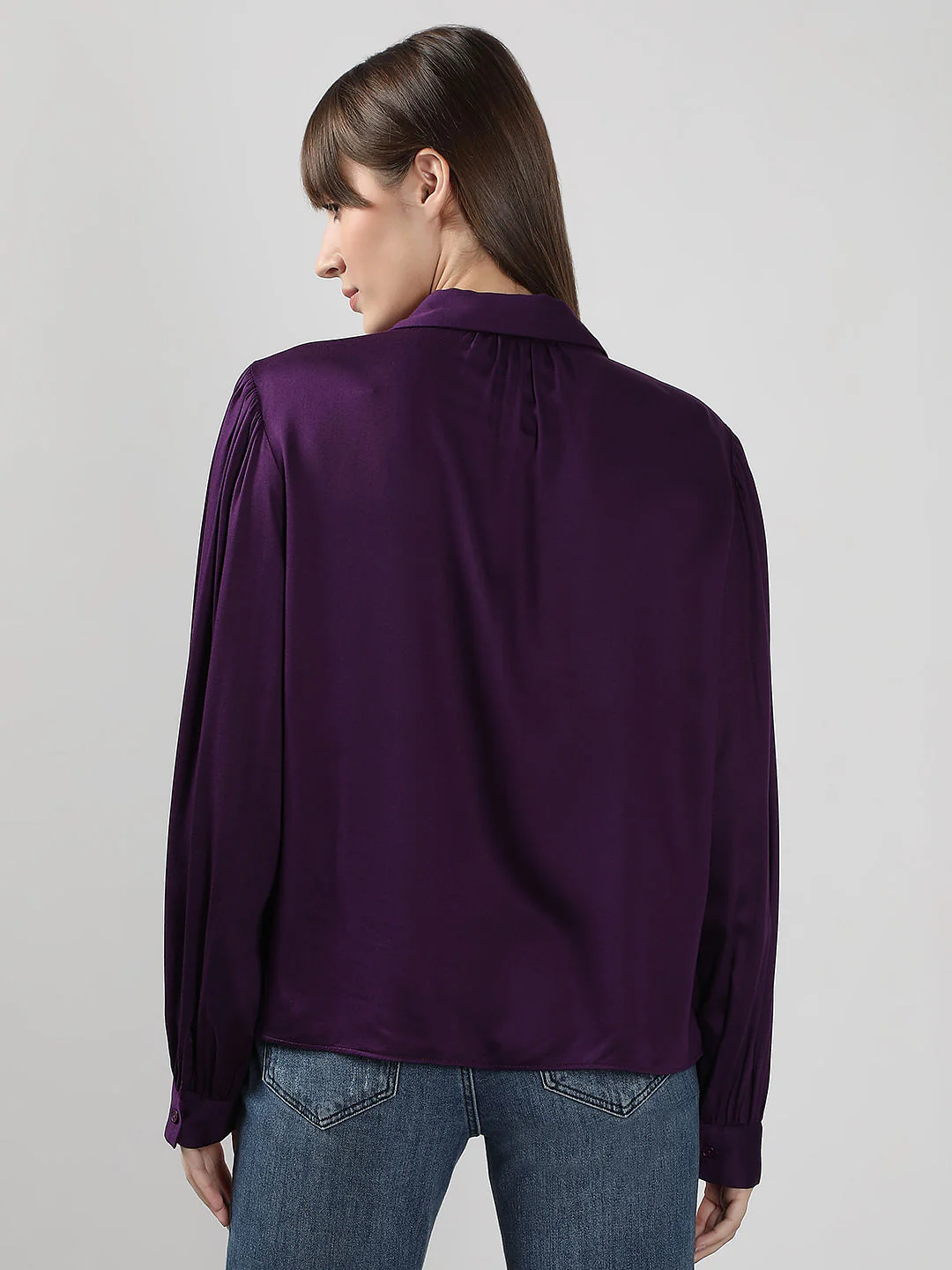 Dark Purple Full Sleeves Shirt - Image 4