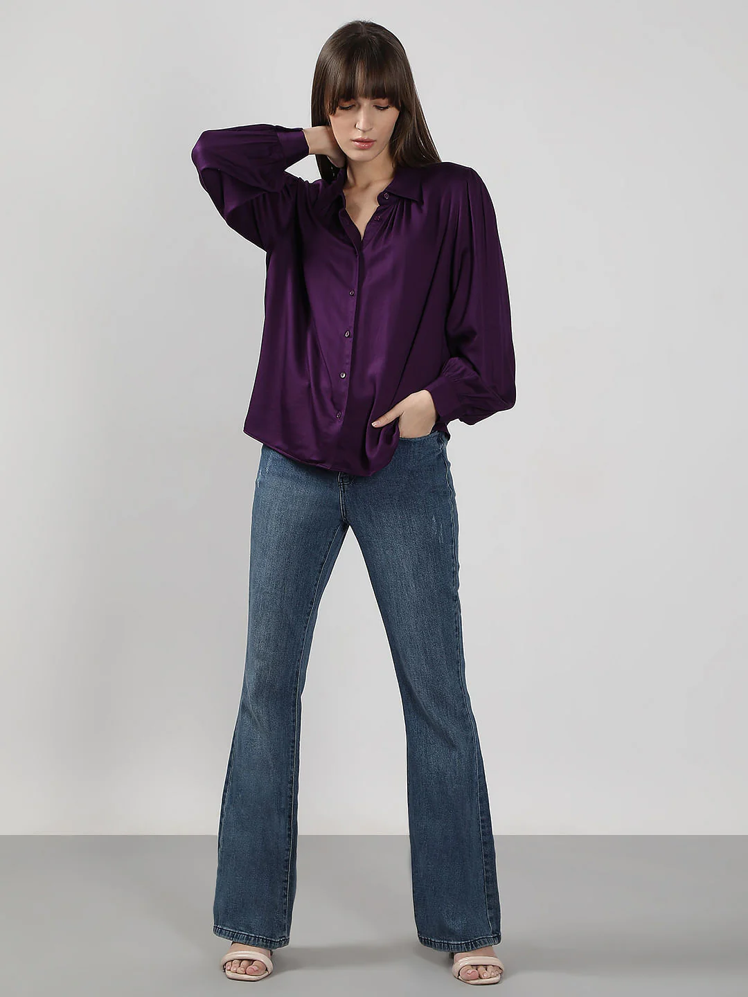 Dark Purple Full Sleeves Shirt - Image 5