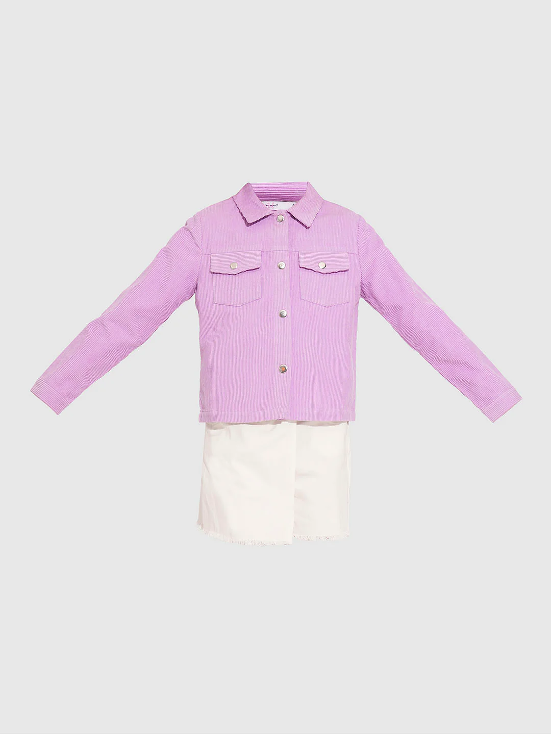 Girls Purple Corduroy Jacket - Image 6