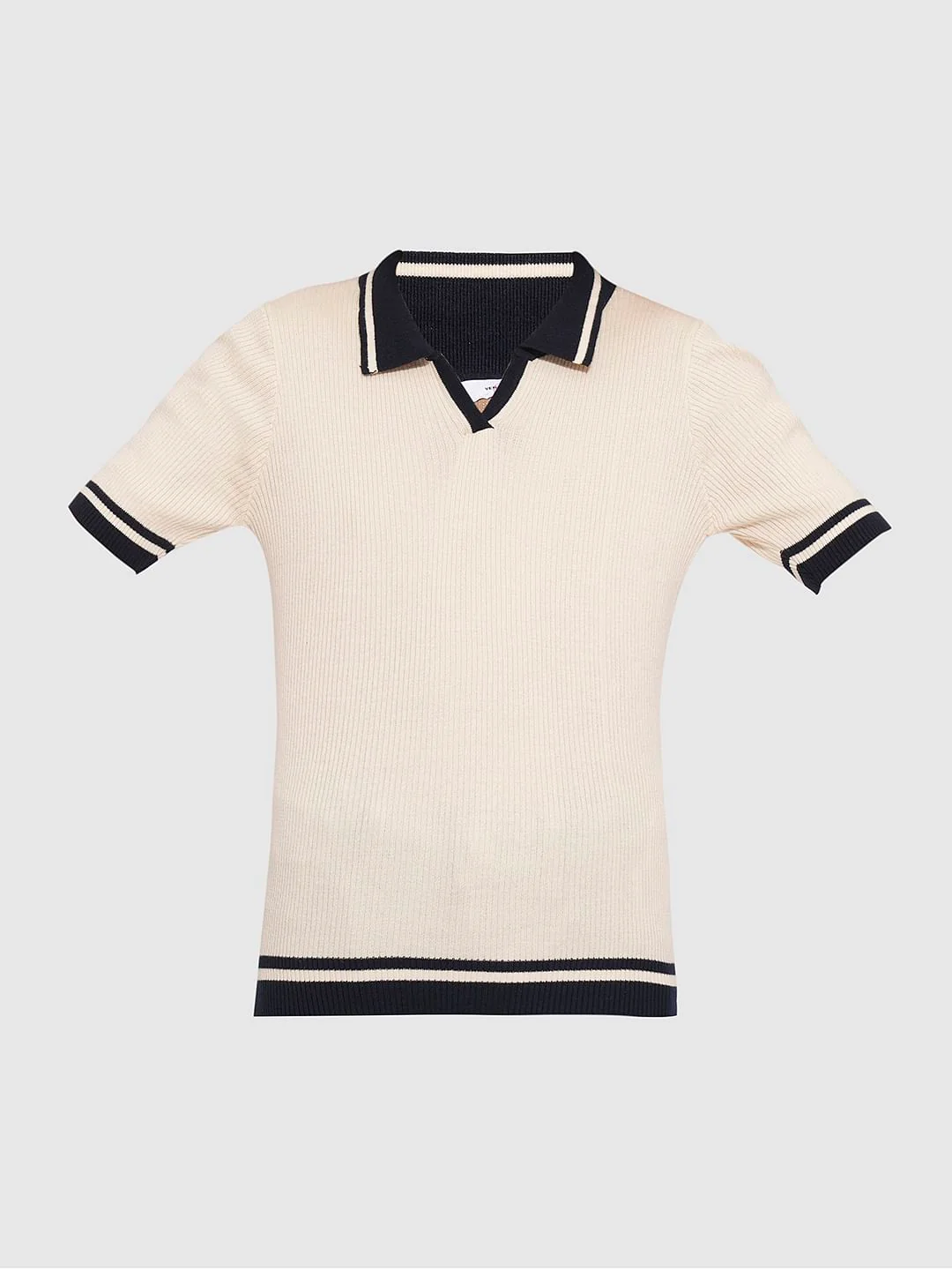 Girls White Ribbed Polo - Image 6