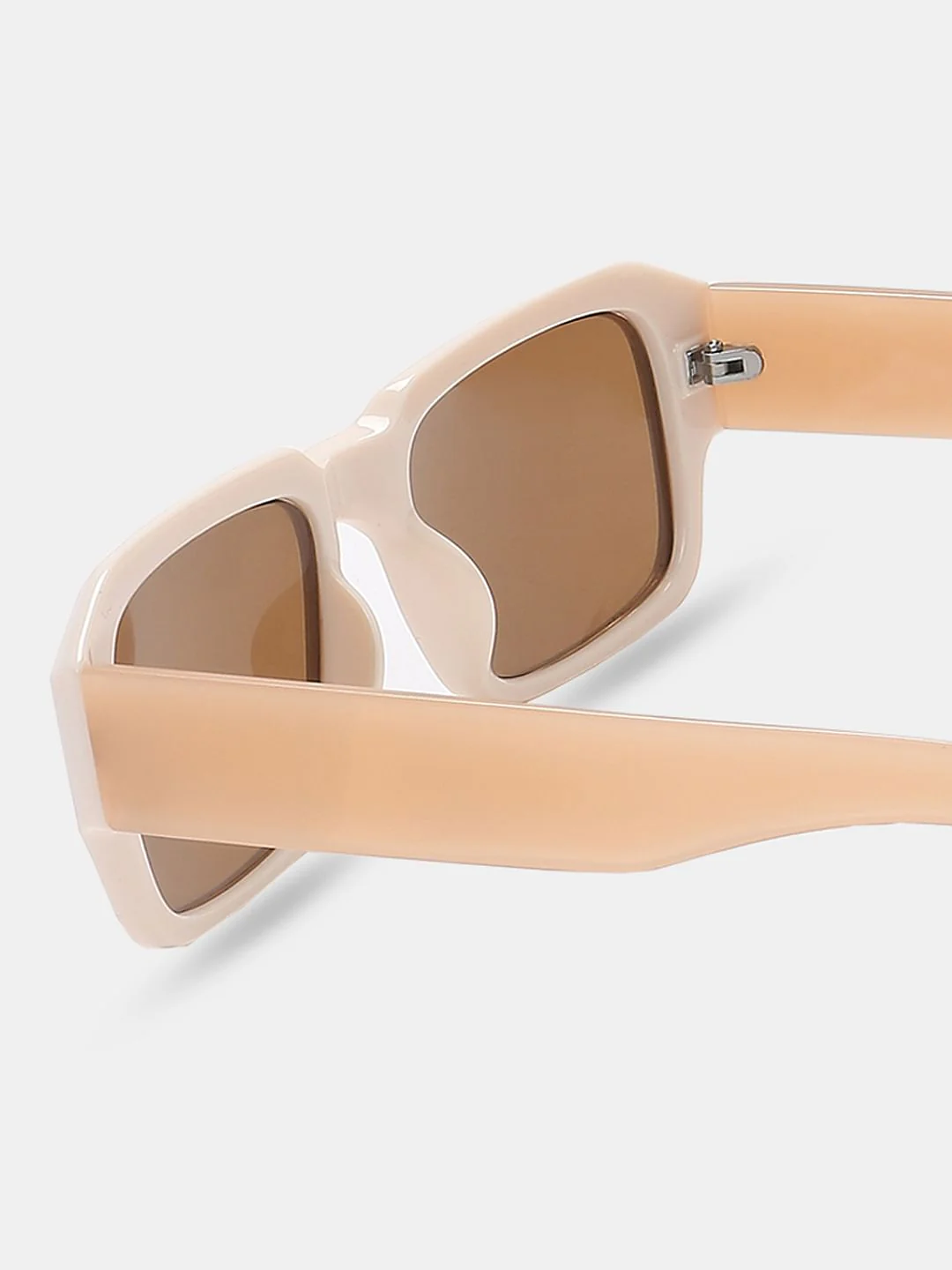 Beige Square Sunglasses - Image 4