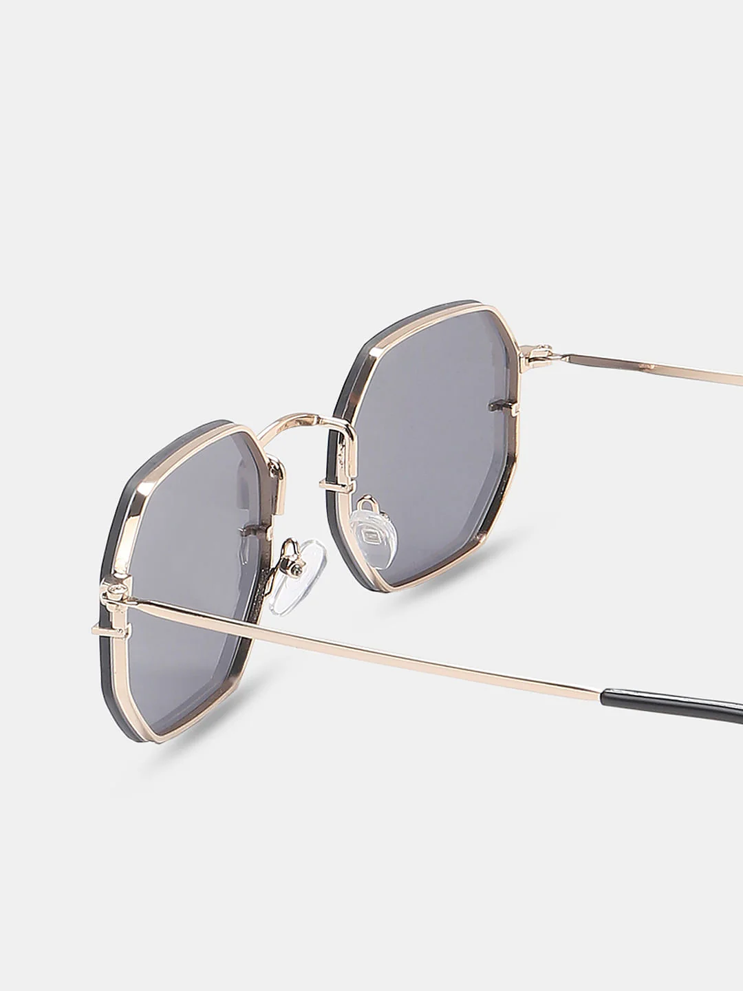 Black Hexagon Sunglasses - Image 4