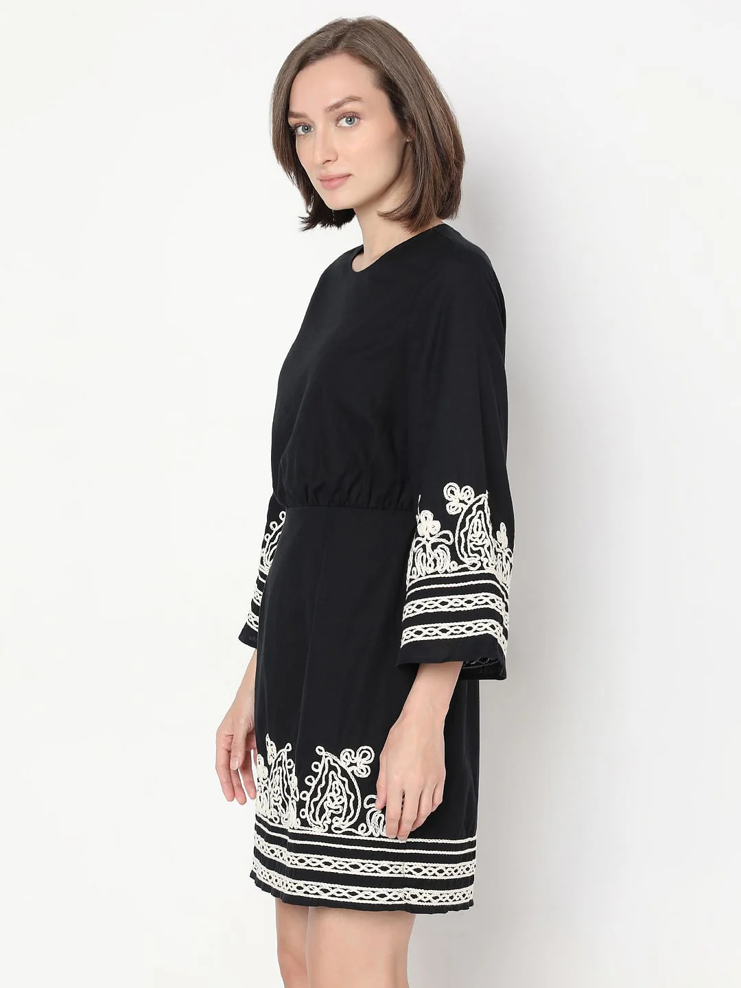 Black Bell Sleeves Dress - Image 3