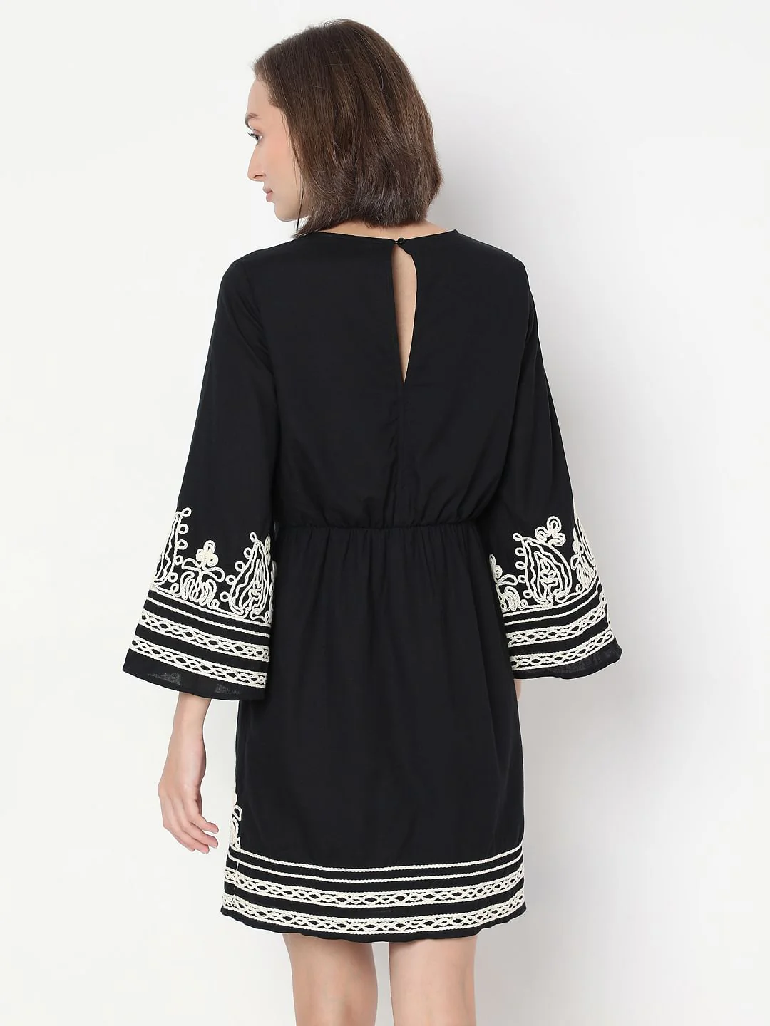 Black Bell Sleeves Dress - Image 4