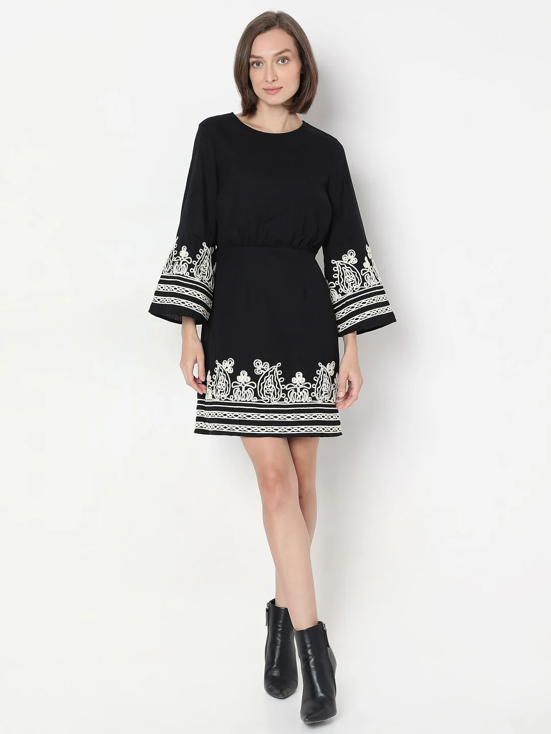 Black Bell Sleeves Dress - Image 5