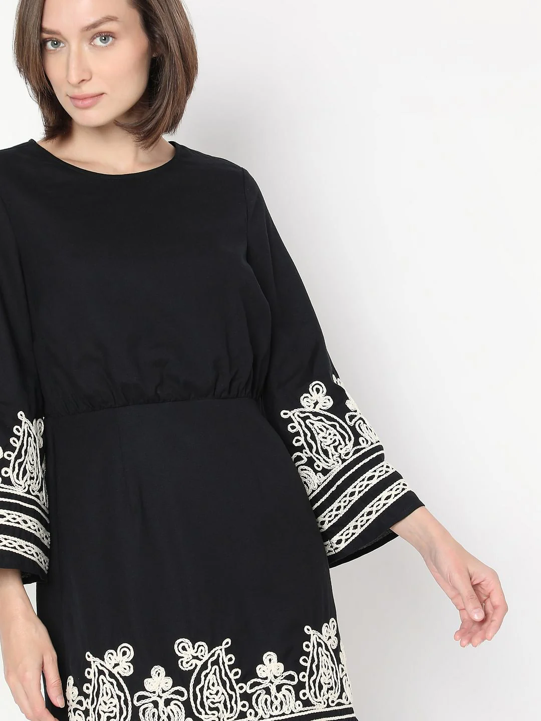 Black Bell Sleeves Dress - Image 6