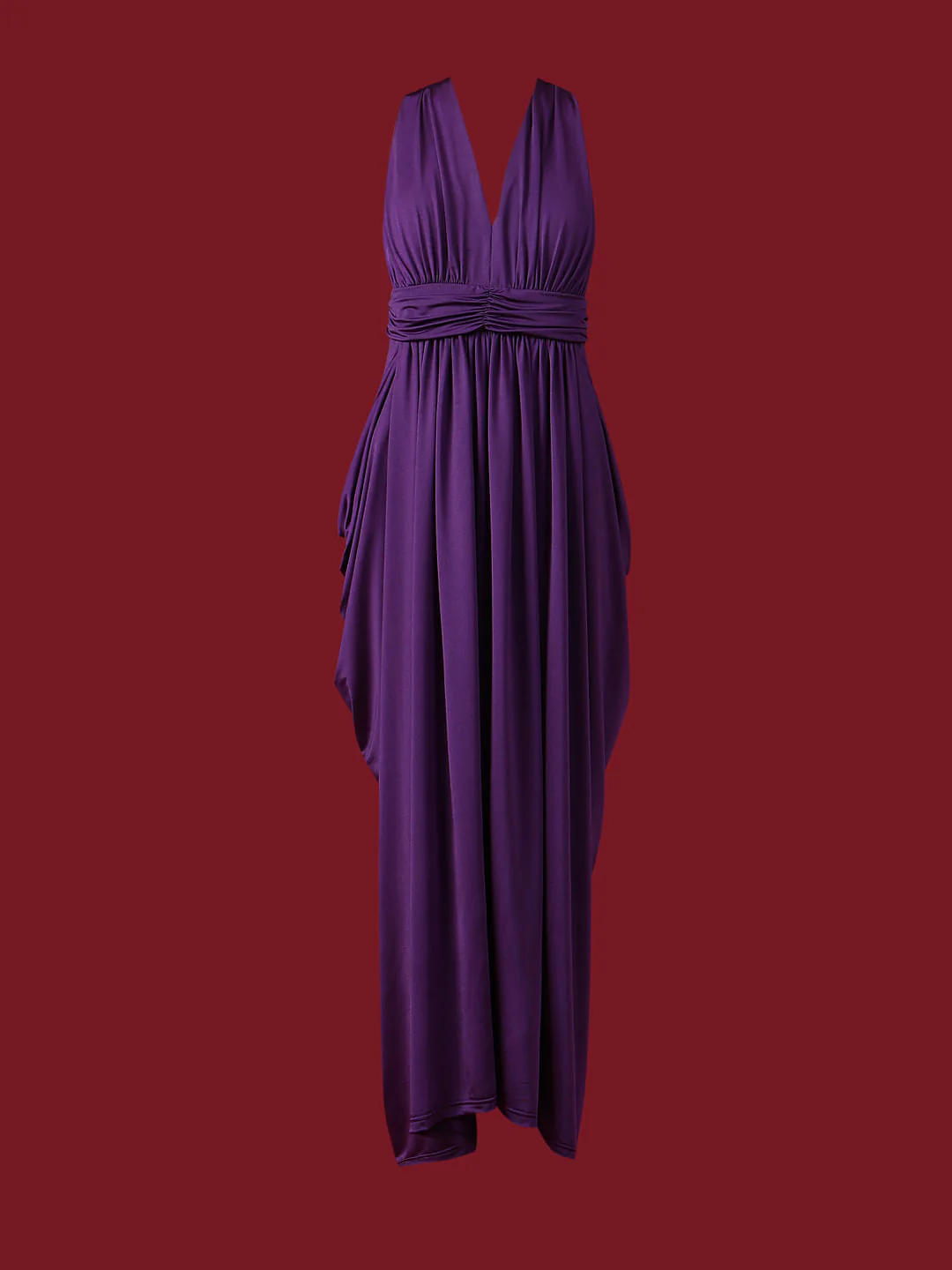 Marquee Purple Cowl Back Maxi Dress - Image 7
