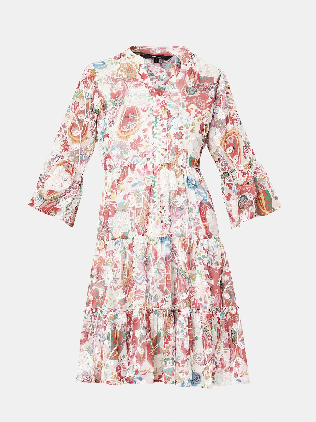 White Printed Tunic Dress - Image 7