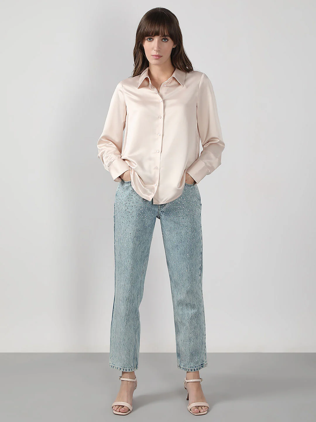 Light Beige Full Sleeves Shirt - Image 5