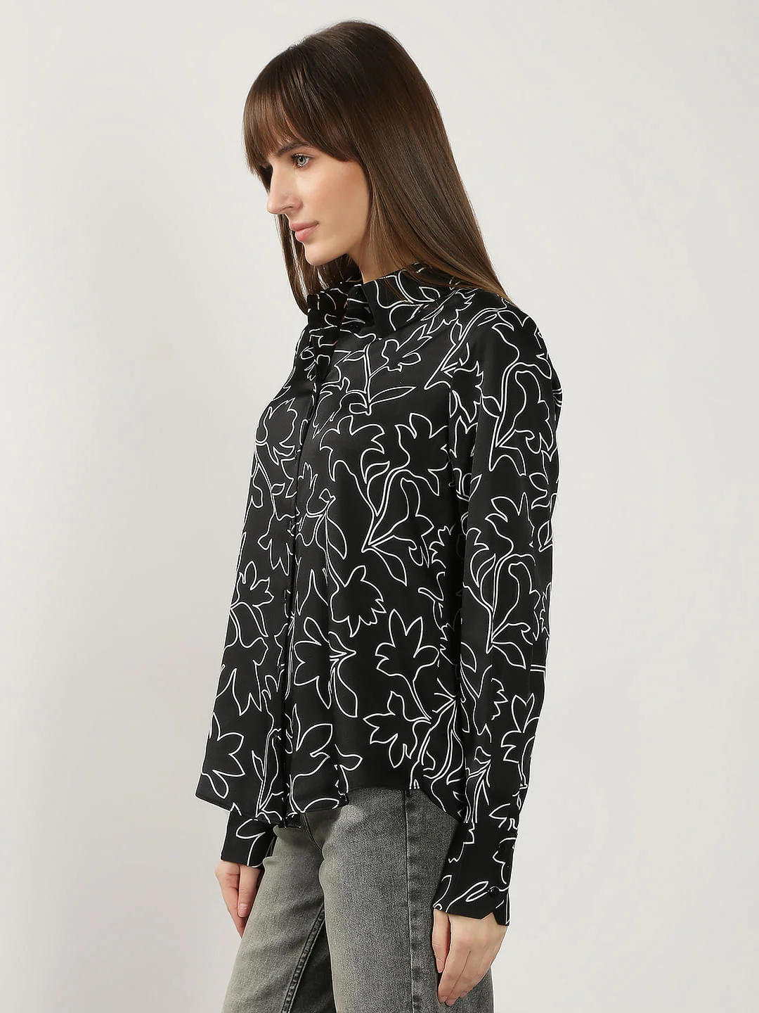 Black Printed Shirt - Image 3