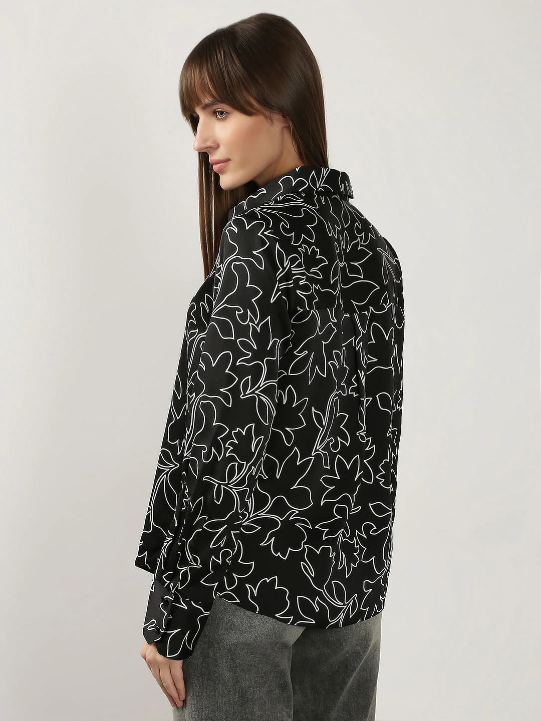 Black Printed Shirt - Image 4