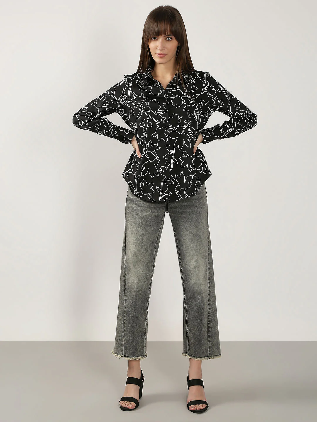 Black Printed Shirt - Image 5