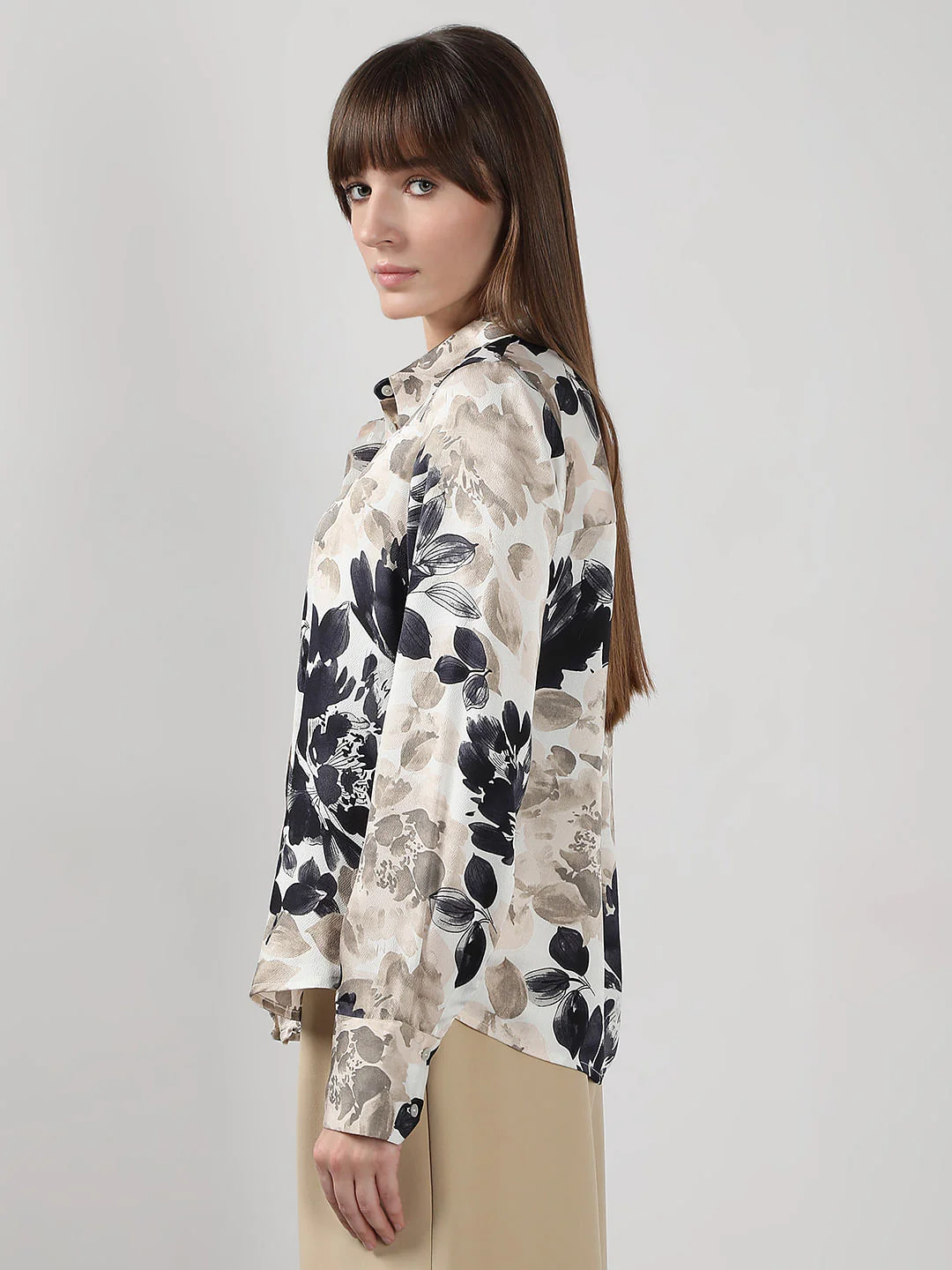 Beige Floral Shirt - Image 3