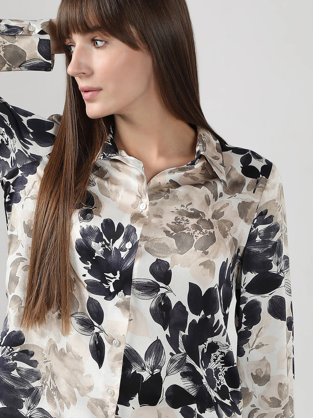 Beige Floral Shirt - Image 6