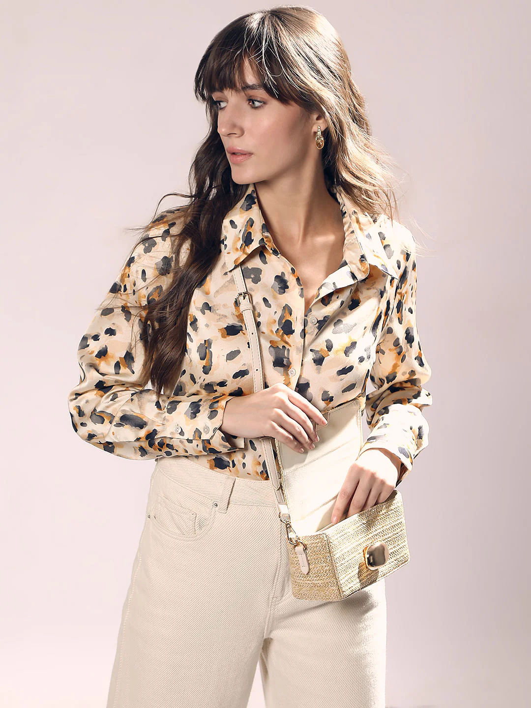 White Animal Print Shirt