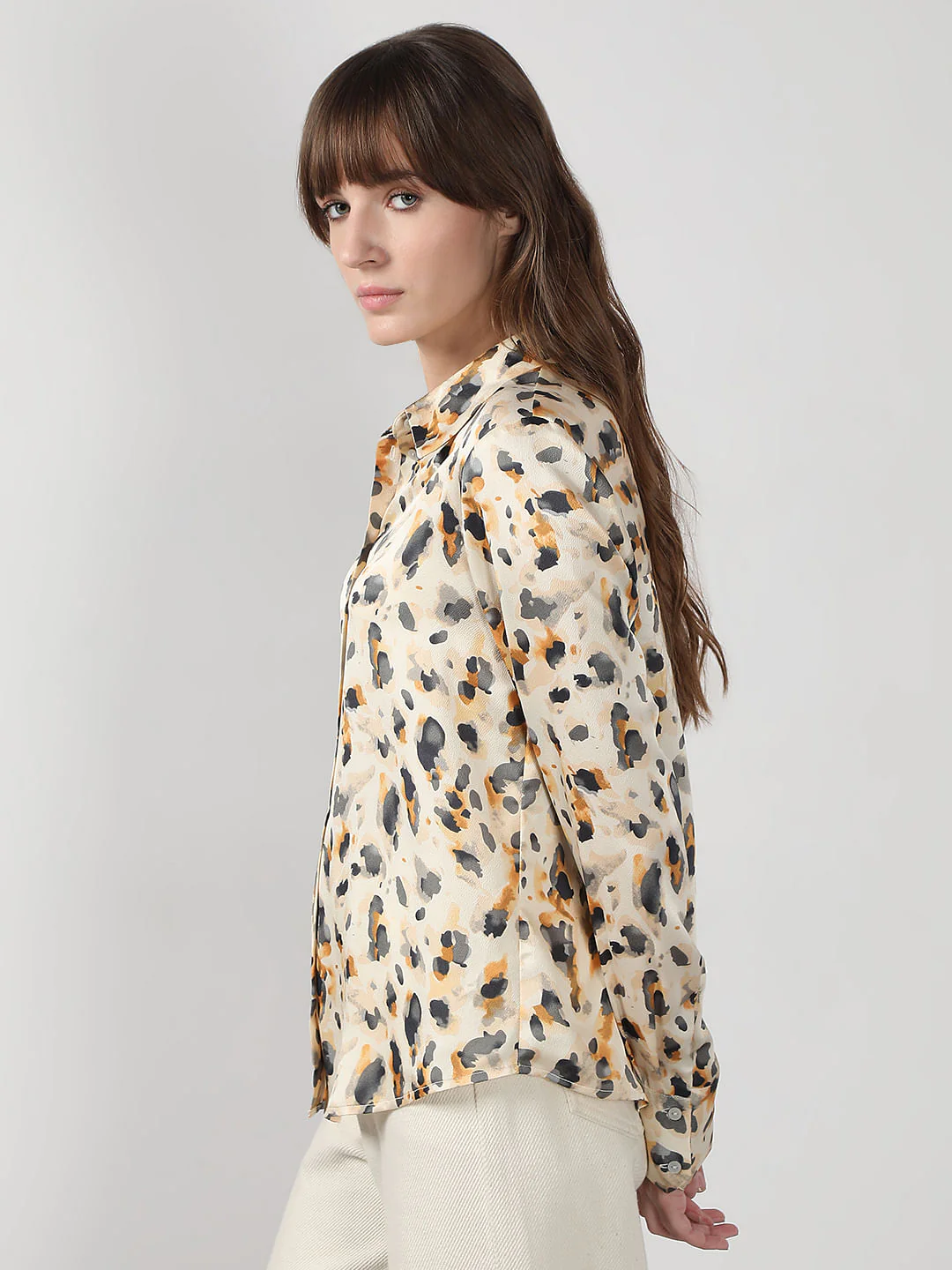 White Animal Print Shirt - Image 3