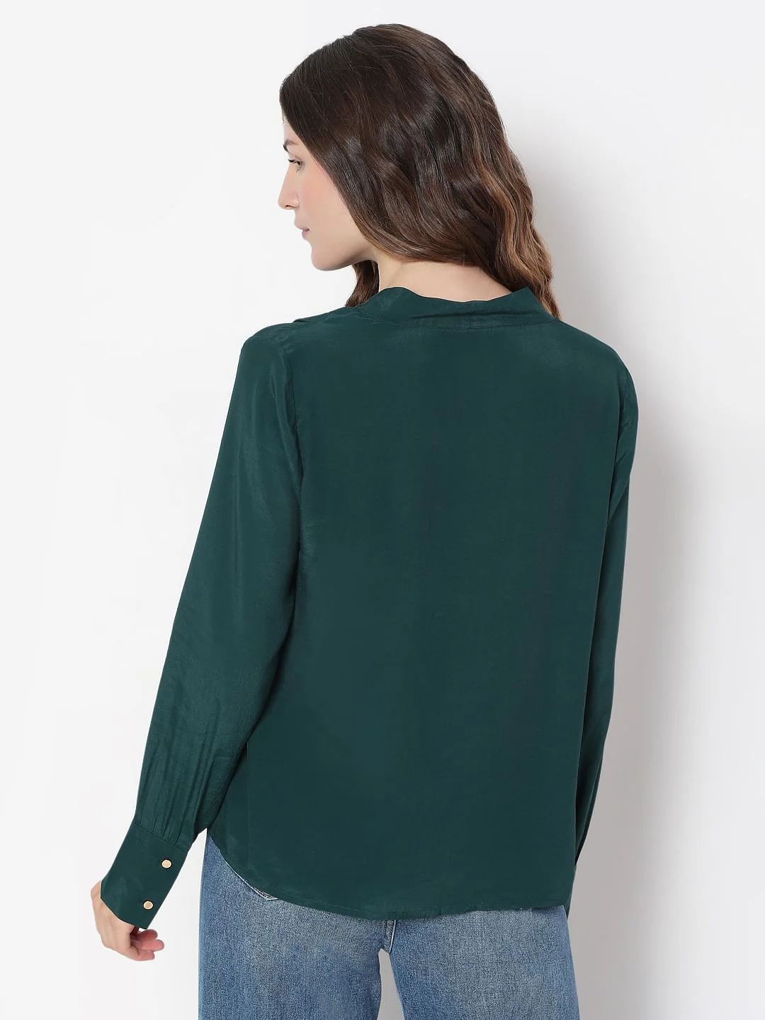 Dark Green Full Sleeves Top - Image 4