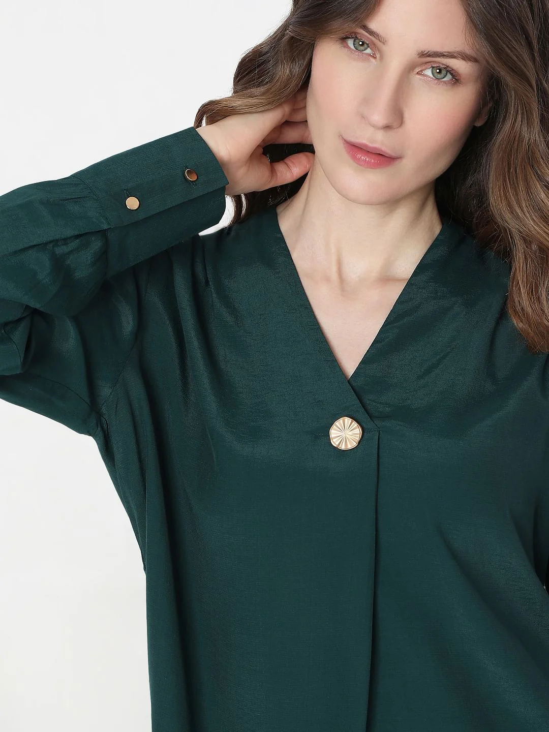Dark Green Full Sleeves Top - Image 6