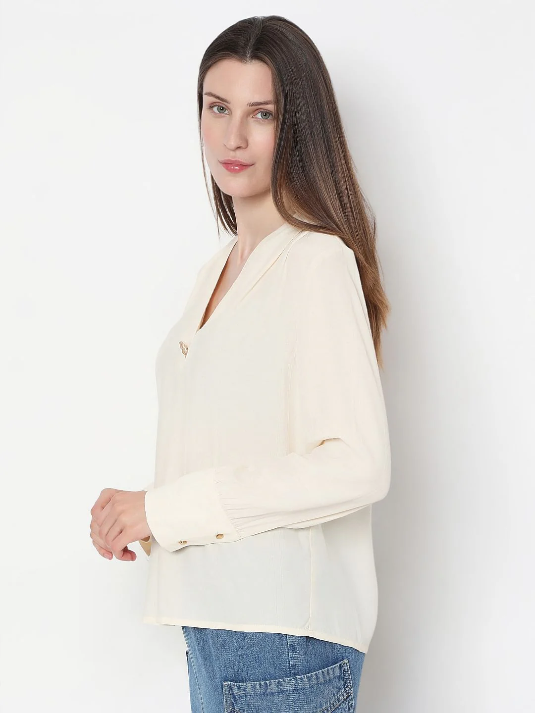 Beige Full Sleeves Top - Image 3