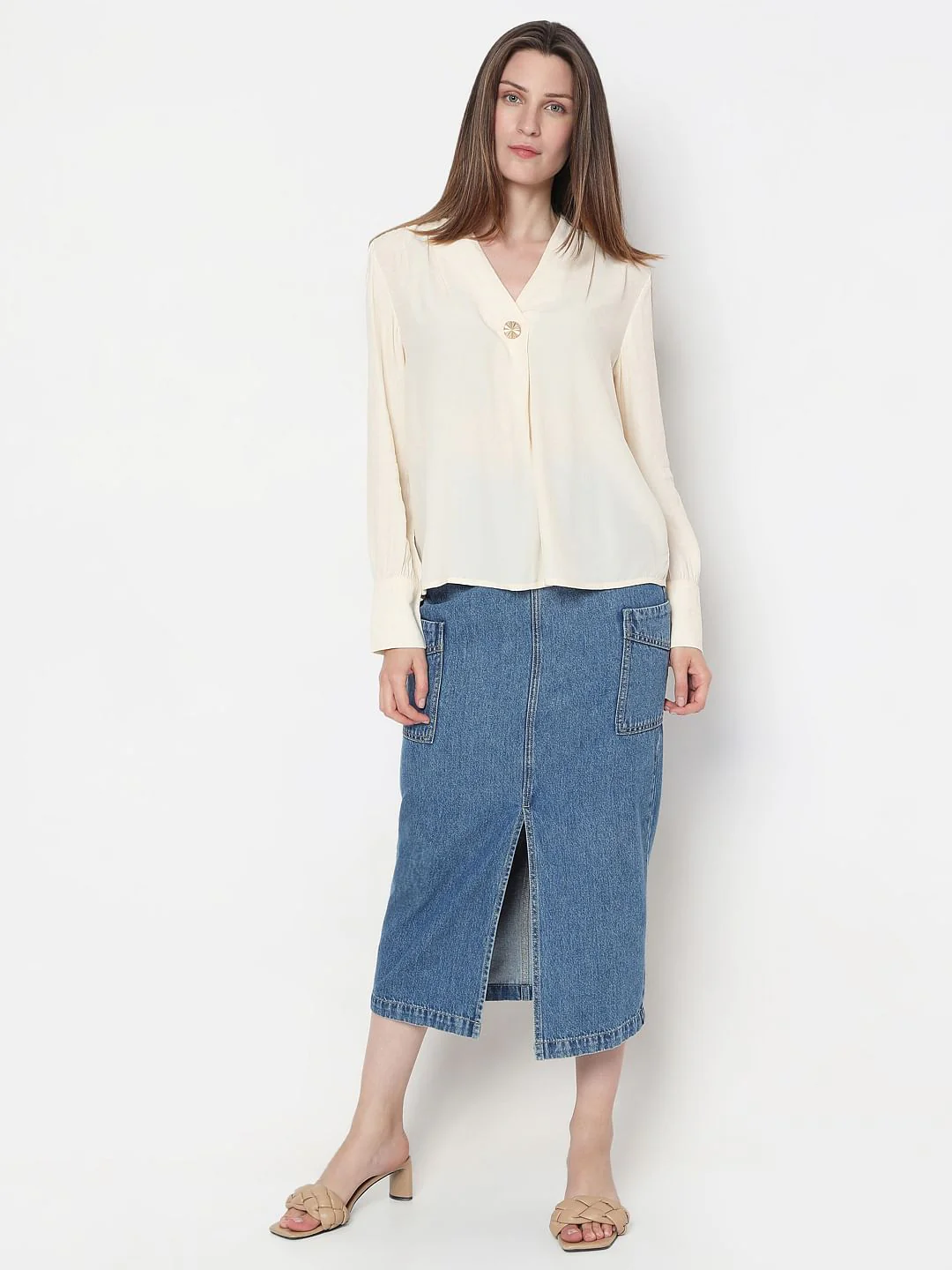 Beige Full Sleeves Top - Image 5