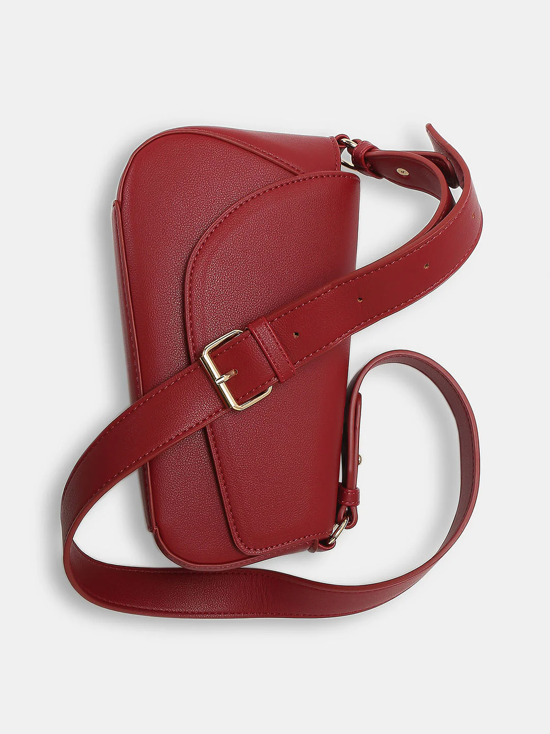 Red Asymmetric Sling Bag - Image 6